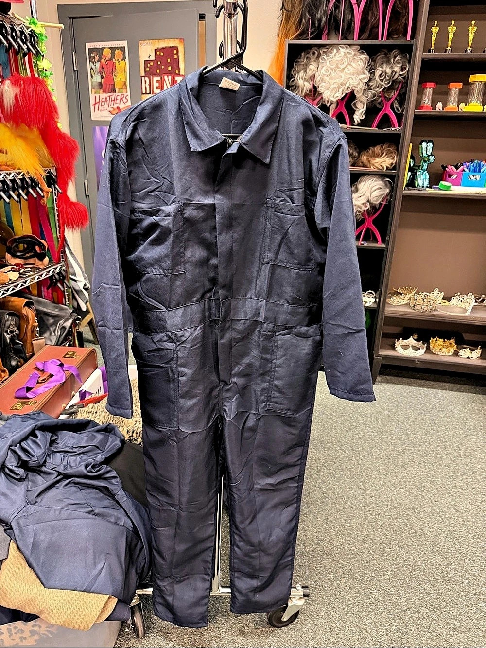 Kids Blue Utility Jumpsuit Size XL Like New